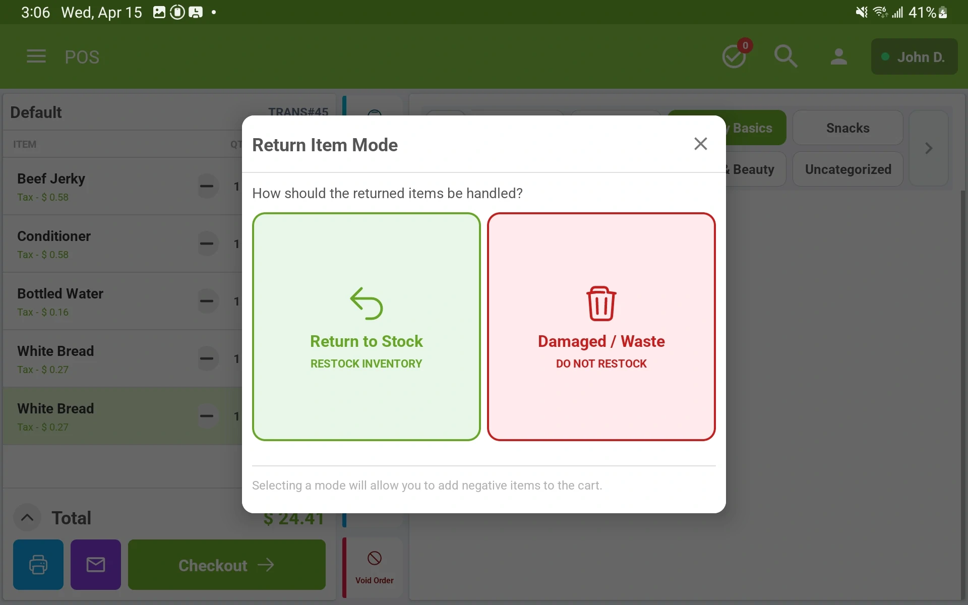 Delta1st POS Returns