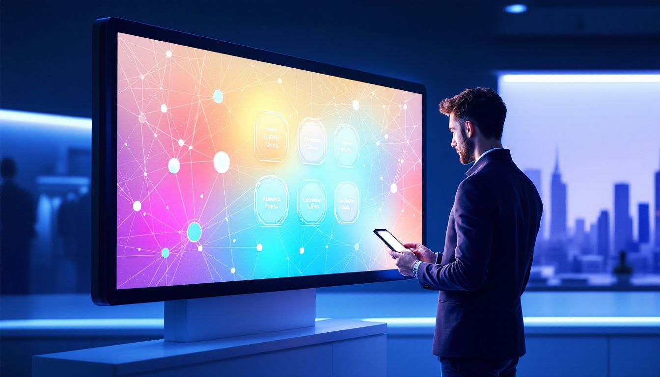 A customer engaging with a loyalty program at a retail store.